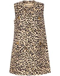 Valentino Garavani - Crepe Couture Animalier Print Dress - Lyst