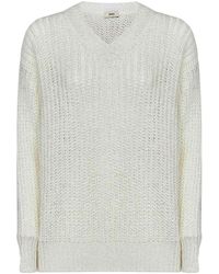 Herno - Alpaca Blend Knit V-Neck Sweater - Lyst