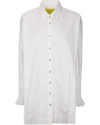 Marques'Almeida - Cap Sleeve T-Shirt With Frill And Lace Hem - Lyst