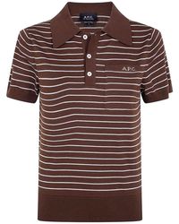 A.P.C. - Aline Polo Shirt - Lyst