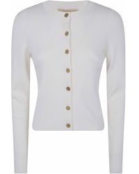 Michael Kors - Merino Rib Crewneck Cardigan - Lyst