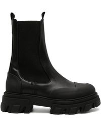 Ganni - Chelsea Mid Leather Boots - Lyst