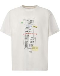 MM6 by Maison Margiela - Printed Cotton T-Shirt - Lyst