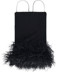 The Attico - Fujiko Feather Trimmed Mini Dress - Lyst