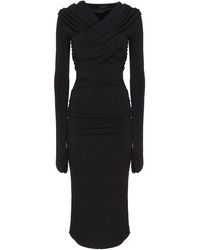 ANDAMANE - Fitted Dress With Hood - Lyst