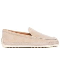 Tod's - Loafers Round Toe Logo - Lyst