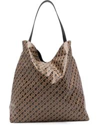 Gherardini - Hobo Toffee Bag With All-Over Logo - Lyst