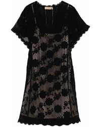 Twinset - Short Lace Dress With Slip Lining - Lyst
