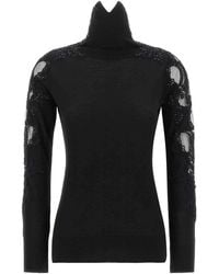 Ermanno Scervino - High Neck With Lace Inserts - Lyst