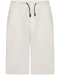 Transit - Linen Bermuda Shorts With Drawstring - Lyst