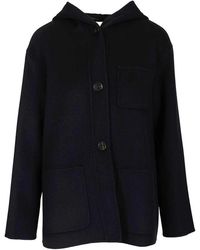 Max Mara - Wool Cashmere And Silk Hooded Coat - Lyst
