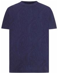 Etro - Cotton T-Shirt With Arnica Pattern - Lyst