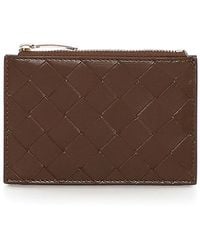 Bottega Veneta - Intrecciato Zip Card Holder - Lyst