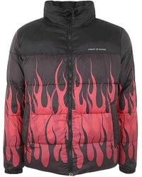 Vision Of Super - Puffy Jacket With Red Flames - Lyst