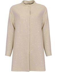 Herno - Coat With Ivory Sequins - Lyst