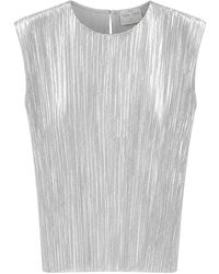 forte_forte - Sleeveless Top With Irregular Pleating - Lyst