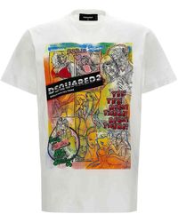 DSquared² - Porn Crew Neck T-shirt Print - Lyst