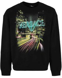 Versace - City Lights Print Sweatshirt - Lyst