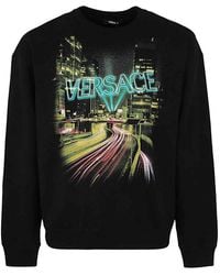 Versace - City Lights Print Sweatshirt - Lyst