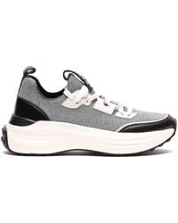 Tod's - Fabric And Leather Sneakers - Lyst