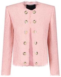 Balmain - Tweed Jacket With Sequins - Lyst