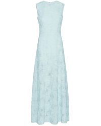 ROTATE BIRGER CHRISTENSEN Flower Mesh Maxi Dress in Blue | Lyst