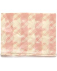 Burberry - Silk Scarf With Houndstooth Pattern - Lyst