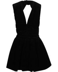 Patou - Mini Dress With Velvet Bow - Lyst