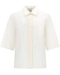 Alysi - Silk Cropped Shirt - Lyst
