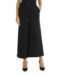 KARL LAGERFELD - Wide Trousers With Logo - Lyst