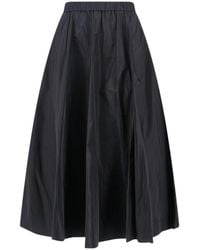 Aspesi - Midi-Length Skirt With Elastic Waistband - Lyst