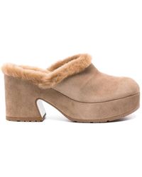 Gianvito Rossi - Lyss Suede Heel Mules - Lyst