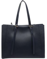MINOBOSSI - Dark Marina Leather Paulette Tote Bag - Lyst
