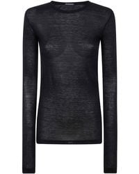 Ann Demeulemeester - Fiene Slim Fit Long Sleeves T-Shirt Viscose - Lyst