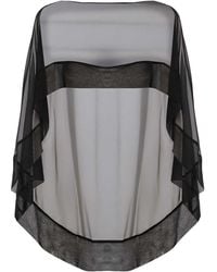 Alberta Ferretti - Silk Chiffon Cape - Lyst