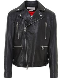 Alexander McQueen - Leather Outerwears - Lyst