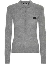 ROTATE BIRGER CHRISTENSEN - Wool Polo Shirt With Logo - Lyst