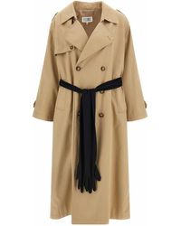 MM6 by Maison Margiela - Trench Coat With Gloves - Lyst