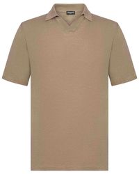 Franzese Collection - Linen And Cotton Knit Polo Shirt - Lyst