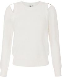 Elisabetta Franchi - Knit Sweatshirt With Cut-Out - Lyst