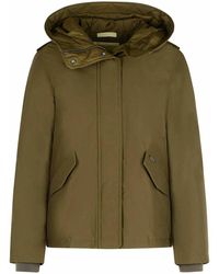 Woolrich - Military Padded Hooded Jacket - Lyst