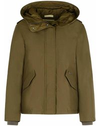 Woolrich - Military Padded Hooded Jacket - Lyst