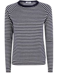 Base London - Striped Round Neck Sweater - Lyst