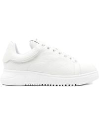 Emporio Armani - Leather Sneakers - Lyst