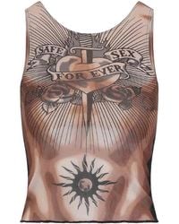 Jean Paul Gaultier - Safe Sex Tattoo Top - Lyst