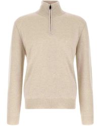 Brioni - High Neck Sweater With Zip - Lyst