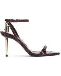 Tom Ford - Semi Shiny Printed Python Sandals - Lyst
