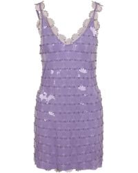 Rabanne - Full Sequined Short Dress - Lyst