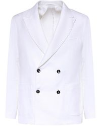 Michael Coal - Double-Breasted Linen Blazer - Lyst