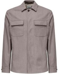 Eleventy - Wool Blend Overshirt - Lyst
